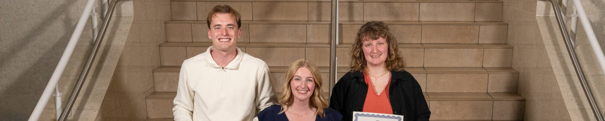 2025 Recipients Michael Olivero, Alison Luck, and Emma Boonstra